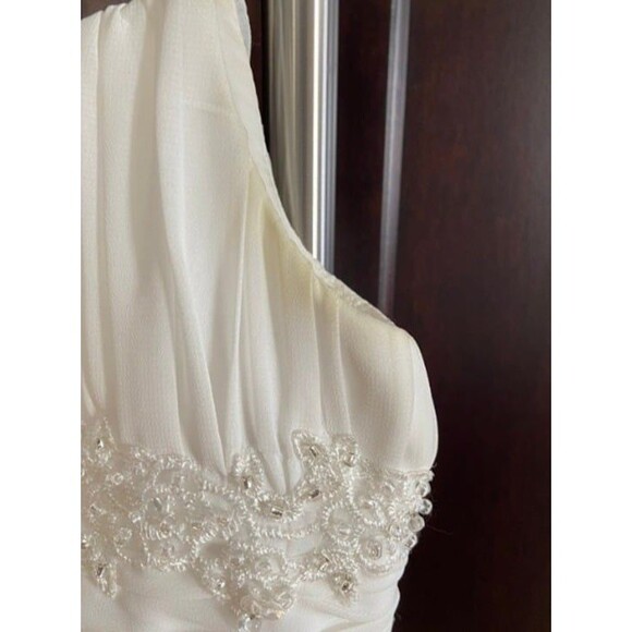 David's Bridal Full Length Ivory Dress - Picture 7 of 8
